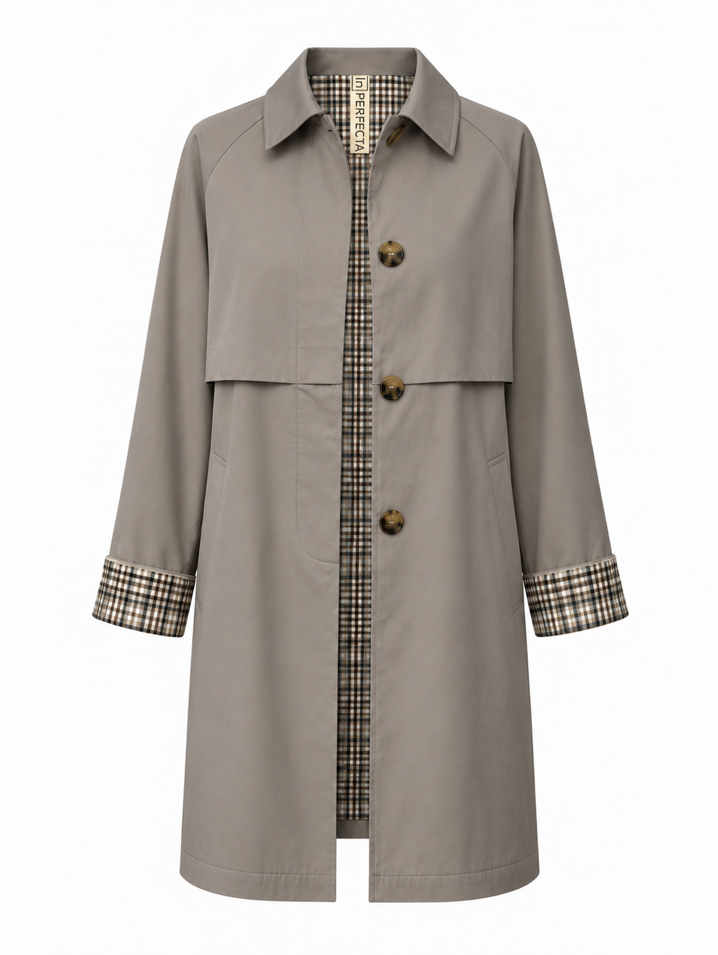 Gabardina Corta Gris Topo