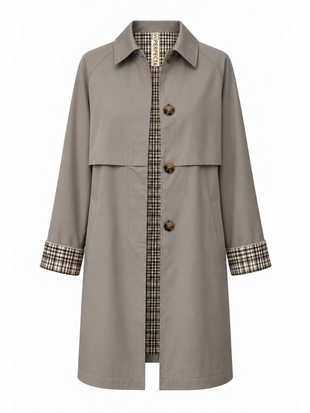 Gabardina Corta Gris Topo