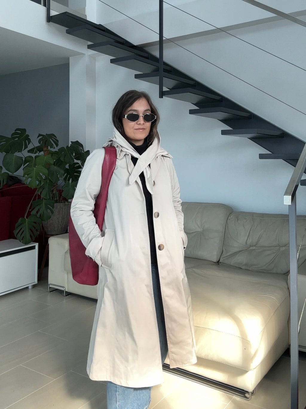 Gabardina Clara en Beige